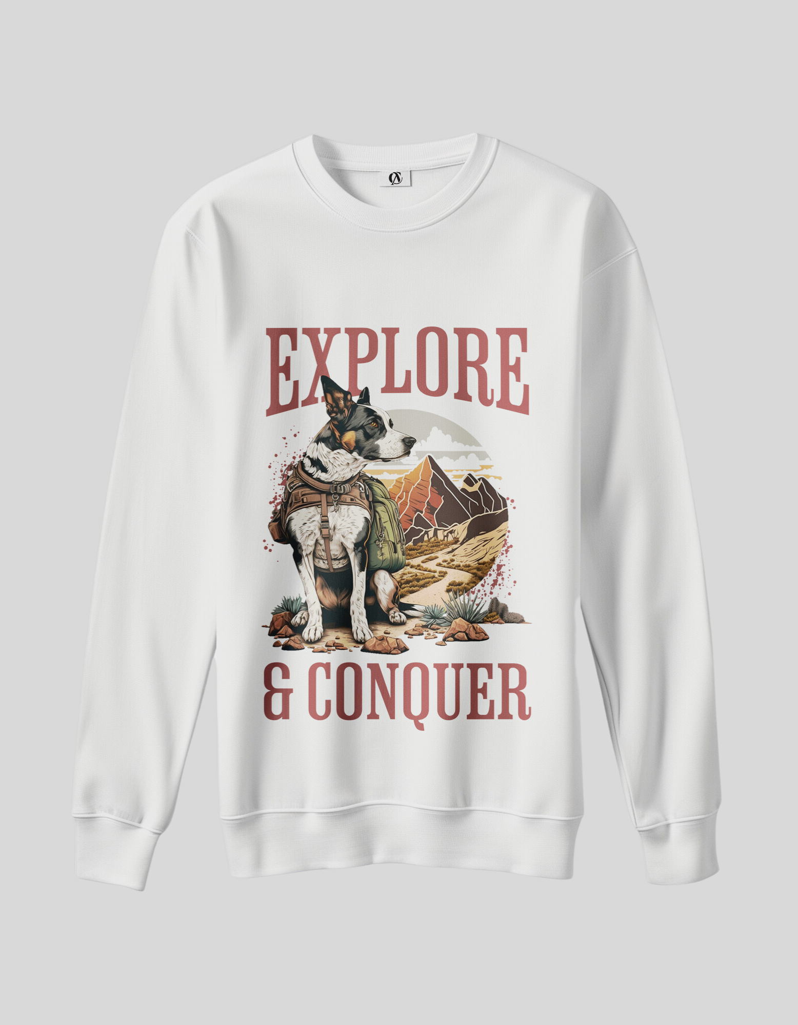 Explore and Conquer - White Sweatshirt